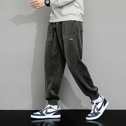 Men's Wide Leg Corduroy Lounge Pants with Weight