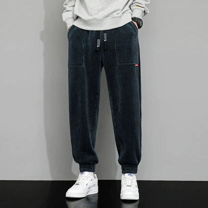 Men's Wide Leg Corduroy Lounge Pants with Weight