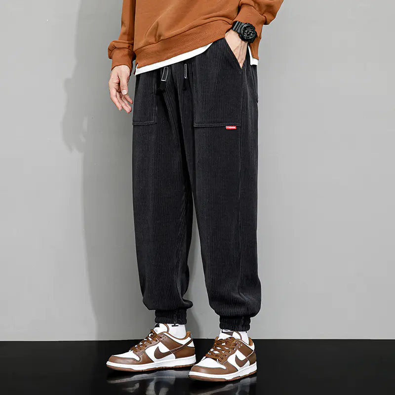 Men's Wide Leg Corduroy Lounge Pants with Weight